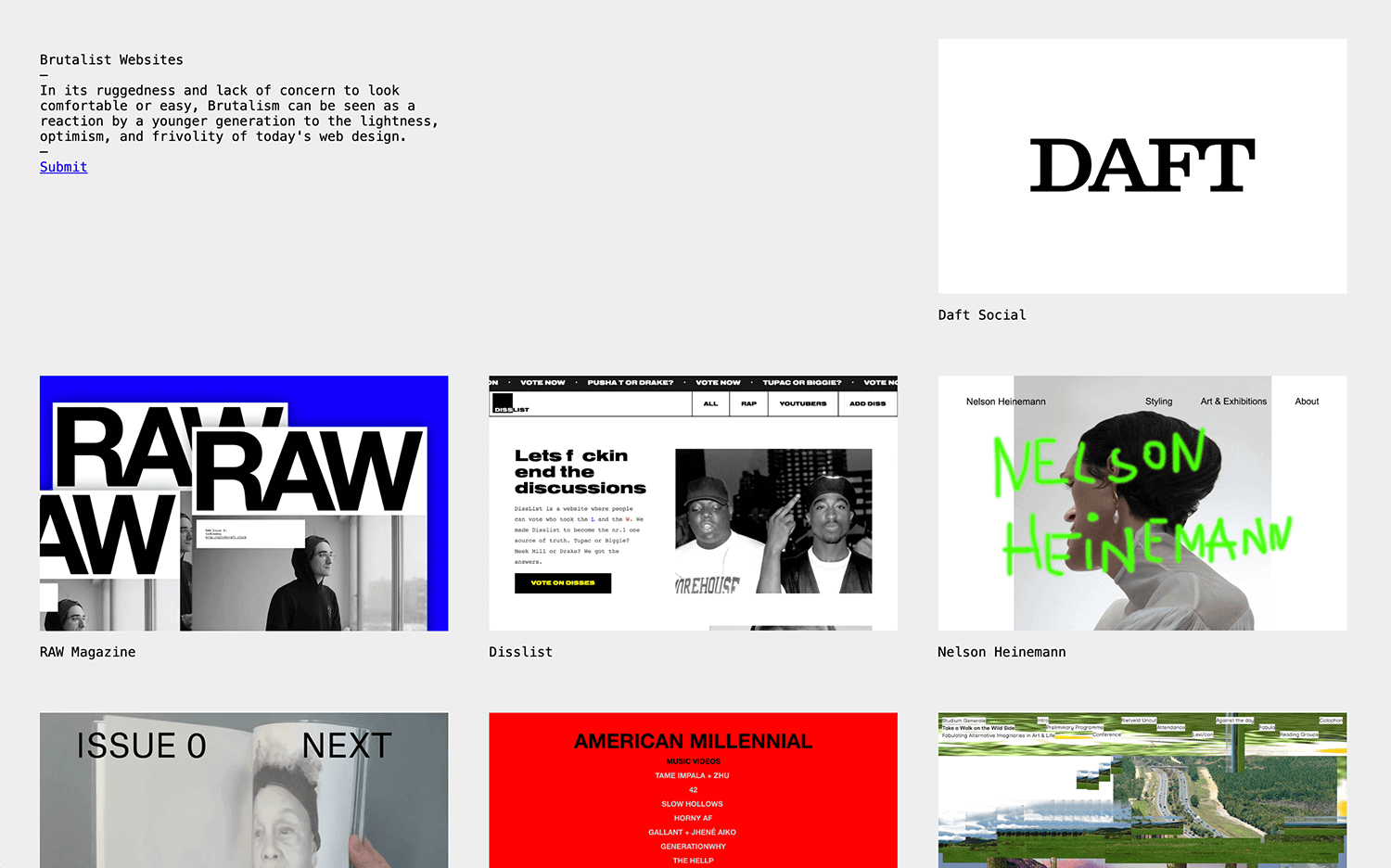 brutalist websites as source of web design inspiration